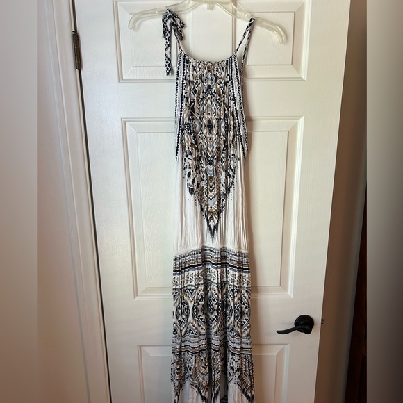 Hale Bob Geometric Print Halter Dress - Picture 2 of 9